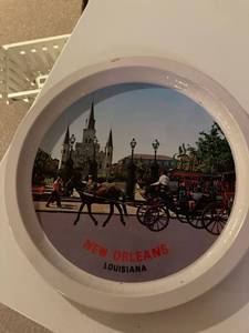 lot 3059 image: 12 12 inch metal New Orleans tray