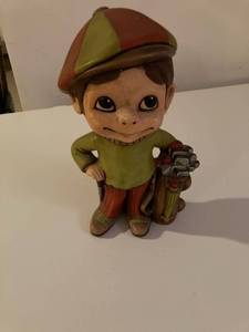 lot 3061 image: 10 inch ceramic golf man