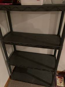 lot 3137 image: plastic shelves contents, not included