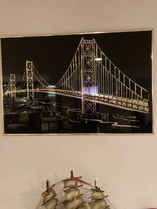 lot 3158 image: 36 x 24 inch picture of bridge