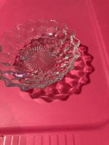 lot 3165 image: 6 12 inch glass candy bowl with pedestals