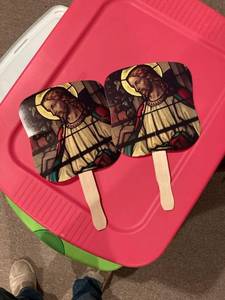 lot 3176 image: 2) vintage paper fans