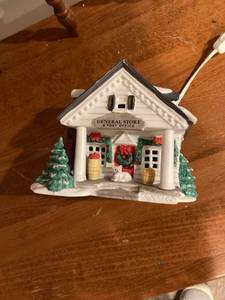 lot 3201 image: 5 12 inch village general store and Post Office ceramic