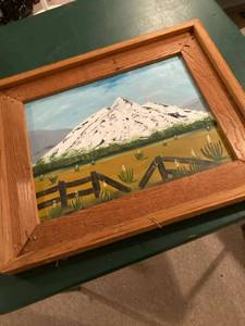 lot 3214 image: 23 14 x 19 34 painting of mountain