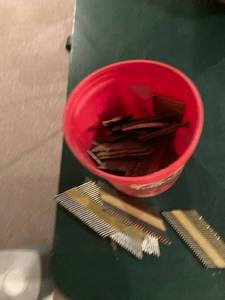 lot 3294 image: Coffee can of miscellaneous nails