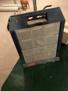 lot 3323 image: 13 x 17 Rubbermaid drop bins for nails, screws, etc.