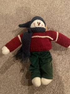 lot 4003 image: among friends stephen snow doll with long gold bead chain