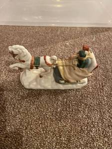 lot 4022 image: porcelain sleigh ride scene collector item