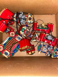 lot 4036 image: carnival holiday carousel indoor hanging lights