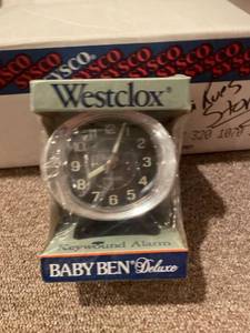 lot 4041 image: westclox baby ben deluxe keywound alarm clock
