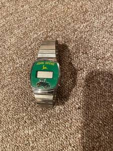 lot 4046 image: john deere stainless steal wrist watch