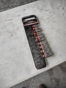 lot 1208 image: drive force 12 piece 12 in dry socket set SAE