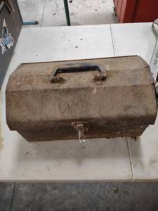 lot 1232 image: toolbox and contents includes copper fittings
