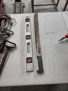 lot 1248 image: one level and one corn knife level is aluminum