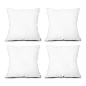 lot 20019 image: EDOW Throw Pillow Inserts, Set of 4 Lightweight Down Alternative Polyester Pillow, Couch Cushion, Sham Stuffer, Machine Washable. (White, 18x18)