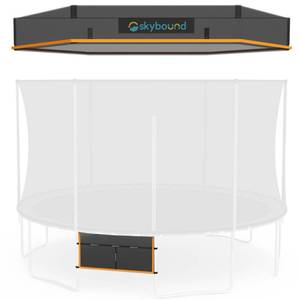 lot 20020 image: SkyBound Recreational Trampoline Sunshade Tent Cover for 12, 14, 15 16FT, 6 ropes - Fits Round Trampoline Straight Poles Only - Outdoor Trampoline Cover with Shoe Bag (ORANGE) - Tent Only