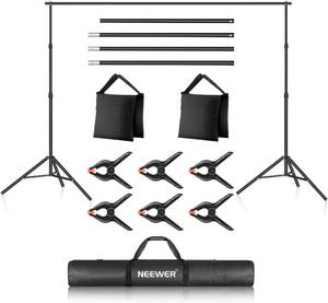 lot 20048 image: Neewer Photo Studio Backdrop Support System, 10ft3m Wide 6.6ft2m High Adjustable Background Stand with 4 Crossbars, 6 Backdrop Clamps, 2 Sandbags, and Carrying Bag for Portrait & Studio Photography