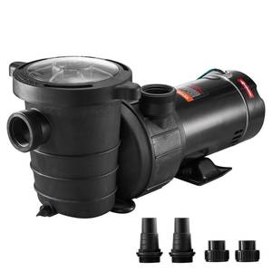 lot 20070 image: VEVOR Swimming Pool Pump, 1.5 HP 115 V, 1100 W Single Speed Pumps for Above Ground Pool wStrainer Basket, 5280 GPH Max. Flow, Certification of ETL for Security(POWER ON)