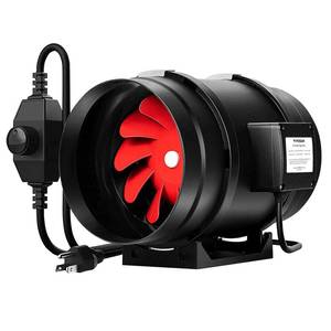 lot 20079 image: VIVOSUN R8 8 Inch 720 CFM Inline Duct Ventilation Fan with Variable Speed Controller for Grow Tent