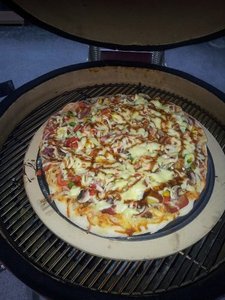 lot 20093 image: 19 Pizza Baking Stone for XL Big Green Egg (BGE) & or Kamado BBQ or Outdoor Pizza Oven. Extra strong.