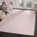 Safavieh Dhurrie Collection DHU556C-4 Handmade Wool Area Rug, 4 by 6-Feet, Pink/Ivory