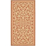 Safavieh Courtyard Collection CY2098-3202 Terracotta and Natural Indoor/ Outdoor Area Rug, 2 feet by 3 feet 7 inches (2' x 3'7