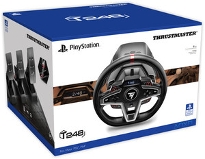 lot 27872 image: Thrustmaster - T248 Racing Wheel and Magnetic Pedals for PS5, PS4, PC - Black