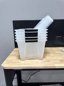 lot 27881 image: 5pk Storage Totes with Lids