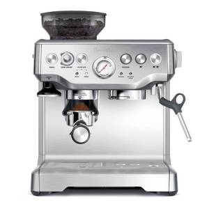 lot 27928 image: Breville - the Barista Express Espresso Machine with 15 bars of pressure, Milk Frother and intergrated grinder - Stainless Steel