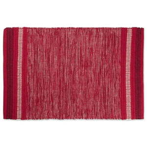 lot 27932 image: Varigated Red Recycled Yarn Rug 2x3-ft