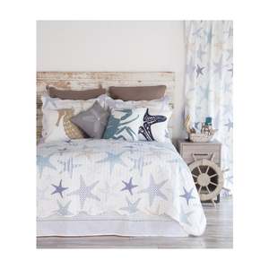 lot 27936 image: North End D�cor Starfish Reef Coastal Quilt set QueenFull 3-Piece
