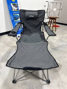 lot 27960 image: Reclining Camping Chair With Foot Rest