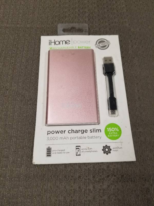 lot 24620 image: iHome 3000 mAh slim charge - Rose Gold -