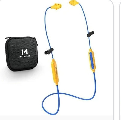 lot 68211 image: MIPEACE Bluetooth Work Earplugs Headphone,Wireless in-Ear Noise Isolating Earbuds,29dB Noise Reduction Headphone with Control,19 Hours Battery for Lawn Mowing Safety Industrial Construction(Yellow)