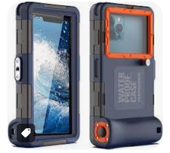 lot 68261 image: Diving Phone Case, Underwater Photography Video Housings with Lanyard50ft15m, Snorkeling Waterproof Phone Case for iPhone 111213 14 Series Samsung S22S21S20 LG Motorola Google etc Navy Blue