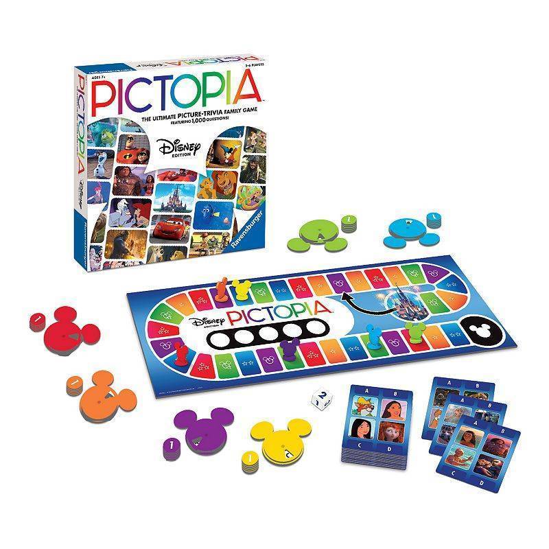 lot 89663 image: Ravensburger Pictopia World of Disney Edition Family Trivia Board Game for Kids & Adults Age 7 & Up  2-6 players