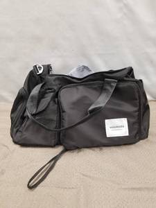 lot 24012 image: WOOMADA Travel Duffel Bag with Shoes Compartment, Overnight Bag with Wet Pocket & Trolley Sleeve, Weekender Bags for Women