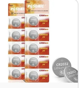 lot 24016 image: CR2032 3V Lithium Battery (40pcs), Compatible with AirTag, Key Fobs, Smart Sensors, Scales, Candles and More