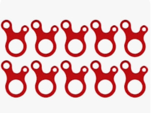 lot 24024 image: 20pcs Tent Guy Lines Tensioners Ultralight Aluminium Alloy Rope Guylines Adjuster 3Hole Quick Knot Tent Cord Runner Fastener Wind Rope Buckle for Camping Hiking Backpacking Outdoor Activity (Red)