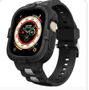 lot 24047 image: GELISHI Bands Compatible for Apple Watch Ultra 21 49mm Band, Rugged Protective Case with TPU Sport Band Military Shockproof Bumper Case for Apple Watch 49mm Men