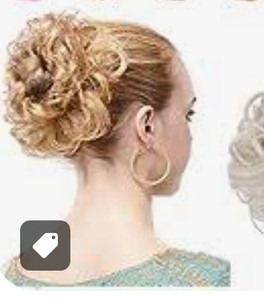 lot 24052 image: Elastic Wave Curly Hair Buns Chignons Hair Scrunchy Extensions Wrap Ponytail Updos Tousled Bun Hairpieces for Women Girls