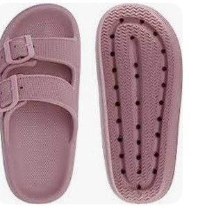 lot 24081 image: Cloud Slides for Women - Comfy Pillow Slides for Women - Cushion Cloud Slides for Men - Double Buckle Sandals for Women - Pillow Sandals for Women - Cloud Slippers Shower Shoes SIZE 38