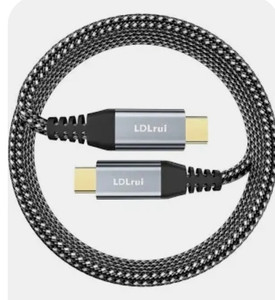 lot 24124 image: LDLrui USB C to C Monitor Cable 3ft6ft, USB C 3.1 Gen 2 Cable 4K60HZ Video Output, 10Gbps Data Transfer 100W Fast Charging, Compatible with Samsung Galaxy S21, MacBook, iPad, Google Pixel, Dell XPS
