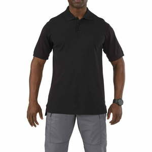 lot 23407 image: Short Sleeve Professional Polo Shirt, Black