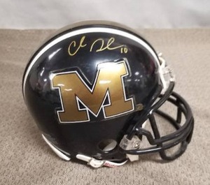 lot 23408 image: CHASE DANIEL SIGNED MISSOURI TIGERS THROWBACK MINI HELMET MIZZOU AUTOGRAPH