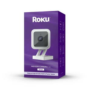 lot 23409 image: Roku Smart Home Indoor Camera SE Wi-Fi - Connected - Wired Security Surveillance Camera with Motion & Sound Detection
