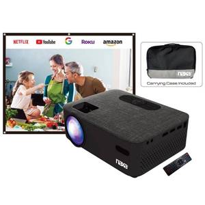 lot 23410 image: Naxa NVP-2001C NVP-2001C 150-Inch Home Theater LCD Projector Combo with Bluetooth - Retail $184.99