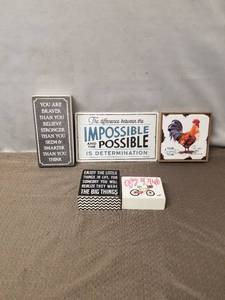 lot 23452 image: LOT OF RANDOM DECOR SIGNS