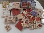 Huge Lot of Different Rubber Stamps