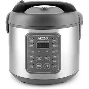 lot 1010 image: Aroma� Professional 20-Cup (Cooked)  5Qt. Digital Rice & Grain Multicooker New ARC-5200SG - Retail $90.55